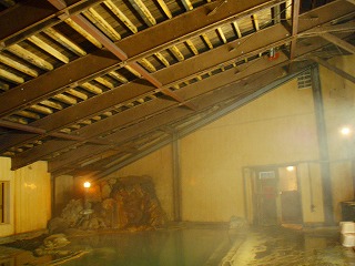豊平峡温泉の浴室の天井