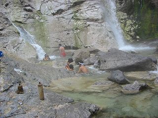 川原毛大湯滝の記念写真