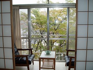 那須湯本温泉　雲海閣の客室からの眺め