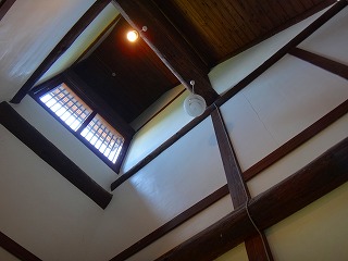 小赤沢温泉楽養館の浴室天井