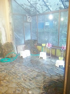塩原温泉 源泉の湯 東やの男湯内湯の窓