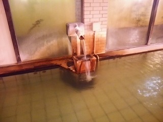 塩原温泉 旅館 上会津屋の詫の湯の内湯湯口